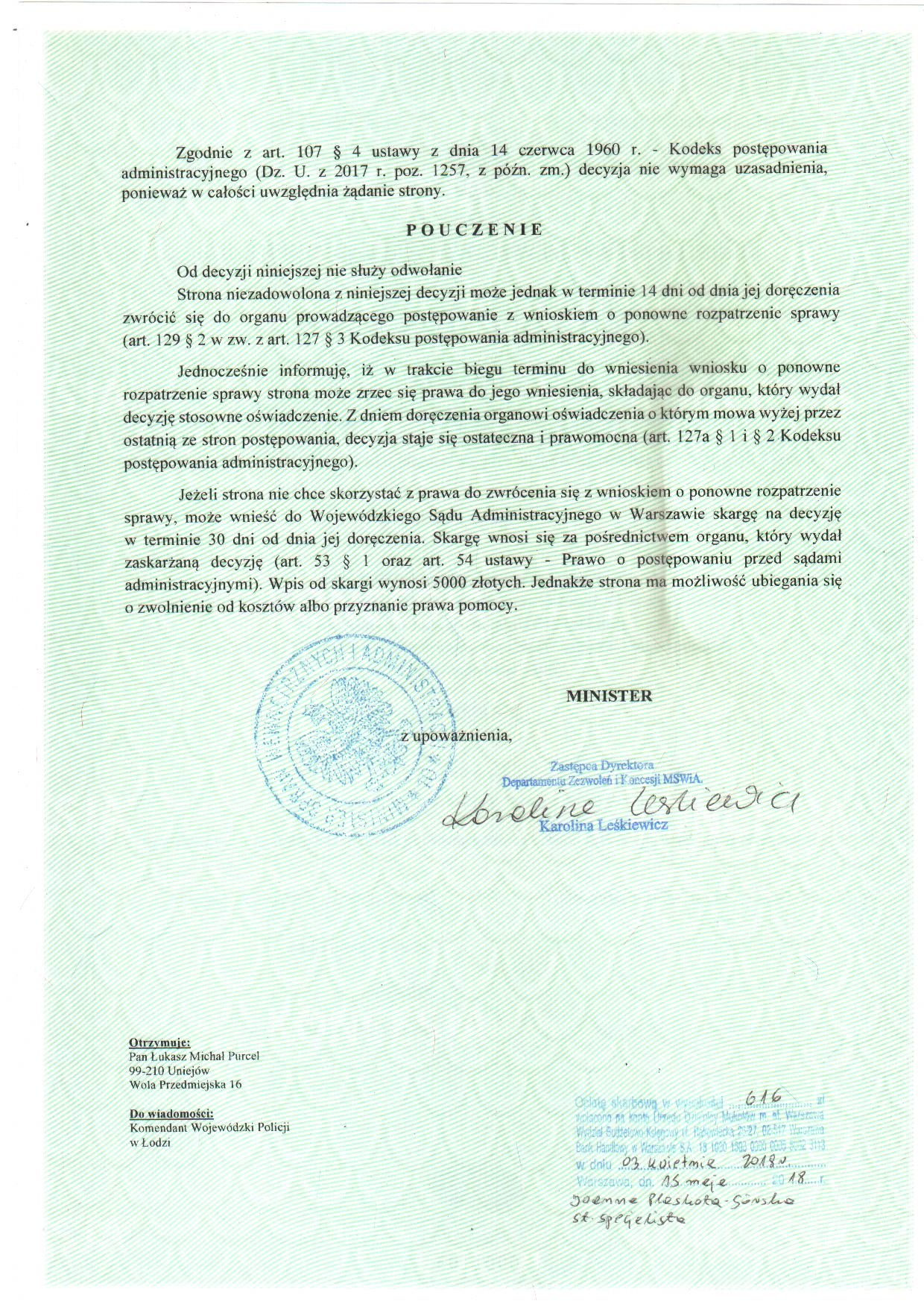 zdjęcie drugiego certyfikatu 